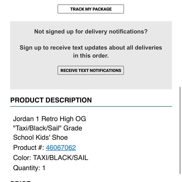 GS AJ Retro 1 Hi OG Taxi - Picture 3 of 3